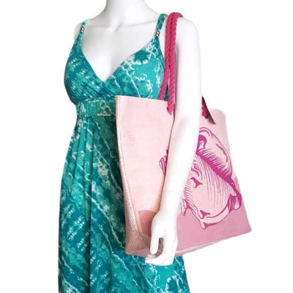 NWT Paradise Bags Beautiful Pink 🩷 beach ⛱️  Tote - Picture 1 of 17